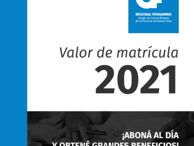 VALOR MATRÍCULA 2021