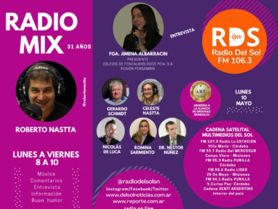 Lic. Jimena Albarracin, Pte. Regional Pergamino, en ‘Radio Mix’