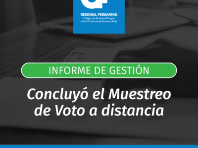 INFORME DE GESTIÓN: Concluyó el muestreo de voto a distancia