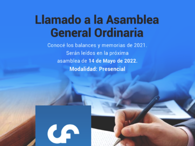 LLAMADO ASAMBLEA GENERAL ORDINARIA MODALIDAD PRESENCIAL