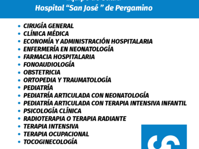 Concurso de Residencias para Profesionales de la Salud 2022.