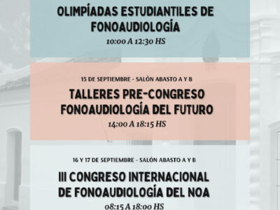 III CONGRESO INTERNACIONAL DE FONOAUDIOLOGÍA DEL NOROESTE ARGENTINO