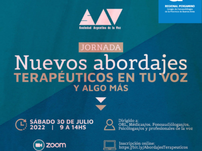 Jornada de NUEVOS ABORDAJES TERAPÉUTICOS DE TU VOZ Y ALGO MÁS