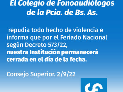 Institución cerrada. Decreto 573/22