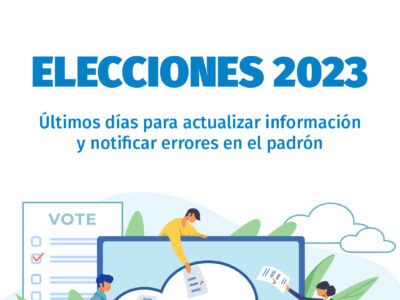 Elecciones 2023. Últimos días para actualizar información y notificar errores en el padrón